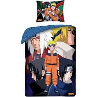 Halantex SP. z.o.o. Naruto dekbedovertrek, klaar voor gebruik, 140 x 200 cm, katoen, 65 x 65 cm