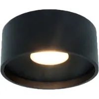 Artdelight Strakke plafondlamp Oran Ø 12cm zwart