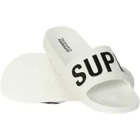 Superdry Strand-/badschoen zwart / wit