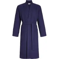 Ringella Wafelpatroon badjas blauw uniseks | Maat S