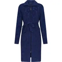Rebelle Blauwe badstof badjas met rits | Maat S