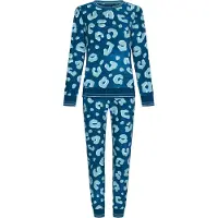 Rebelle Warme fleece pyjama panterprint | Maat 42