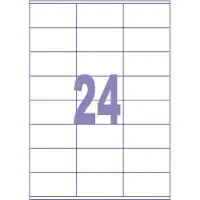 Kangaro etiketten - universeel - inkjet/laser/print - 70x36mm - 100 vel - 24 stickers per vel
