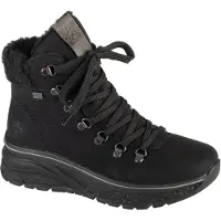 Rieker Damenschuhe Schnürstiefel Schwarz Freizeit