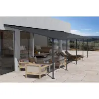 Canopia By Palram Aluminium terrasoverkapping Sierra Palram - Canopia 3 x 8,5 m antraciet Heat Block