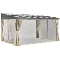Garden Point Aluminium terrasoverkapping 3 x 4 m Tarragona Premium antraciet
