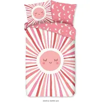 Good Morning Kinder Dekbedovertrek Katoen Renforcé Sunny - pink 140x200/220cm
