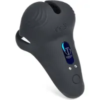 Trinity Vibes Master Series - 10X Silicone Cock & Ball Ring met Perineum Stimulator & afstandsbediening