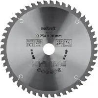 Wolfcraft - Zaagblad 254x30mm voor Afkortzaag - 48 Tanden - Verstekzaag - Serie Oranje - 6548000
