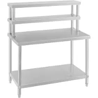 Royal Catering Werktafel met opzetstelling - 2 schappen