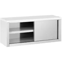 Expondo RVS wandkast - 1200 x 400 x 500 mm - 65 kg laadvermogen per compartiment -
