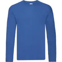 Fruit Of The Loom Heren Originele T-shirt Lange Mouwen (Royaal Blauw)