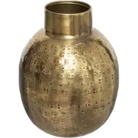 Atmosphera Metalen vaas - Goudkleurig - H14 cm - Dia 10 cm