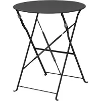Bolero Inklapbare stalen tafel Bolero, weerbestendig, zwart, 71(h)x59,5cm