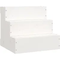 Super Merchant Huisdierentrap 40x37,5x35 cm massief grenenhout wit