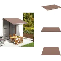 vidaXL Vervangingsdoek - Vervangingsdoeken - Vervangingsluifel - Vervangingsluifels - Vervangingsdoek voor luifel 3,5x2,5 m bruin