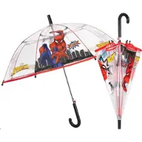 Perletti Transparante automatische koepelparaplu van Spiderman