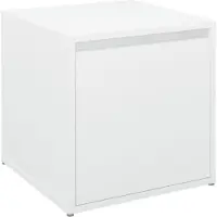 vidaXL Opbergbox met lade 40,5x40x40 cm bewerkt hout wit