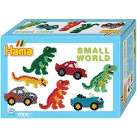 Hama Midi Kralen - Small World - 2000 st. - Dinosaurussen & Auto - - OneSize - Kralen