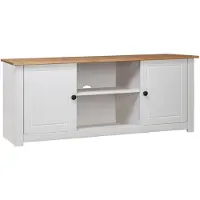 vidaXL Tv-kast Panama Range 120x40x50 cm massief grenenhout wit