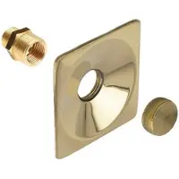 Bonfix Gevelplaat messing gepol. vierkant compleet