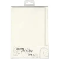 Packlinq Kaarten en enveloppen, afmeting kaart 12,5x17,5 cm, afmeting envelop 14x19 cm, off-white, 10 set