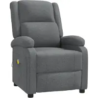 vidaXL Massagestoel stof donkergrijs