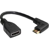 Coretek Mini HDMI - HDMI adapter - 90? haaks naar links - versie 1.4 (4K 30Hz) - 0,15 meter