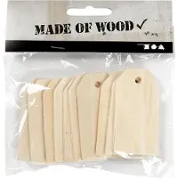 Packlinq Houten Manilla Labels, afm 30x60 mm, 10 stuk/ 1 doos