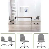 The Living Store : Eetkamerstoelen, 2 stuks, lichtgrijs, gestoffeerd