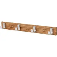 Hermeta HANDDOEKREK 4-HAAKS HOUT - ALUMINIUM (0654-36E)