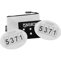 Eskadron Nummerhouder Quick-pin 4 Nr Wit