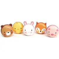 Tender Leaf Toys macarons dieren junior 4 cm hout 5 delig