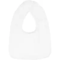 The One Towelling Baby Slab - Klittenband sluiting - Slabbetje - 100% Katoen - 26 x 37 cm - Wit