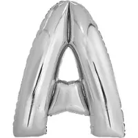 Amscan Letterballon A Folie 100 Cm Zilver