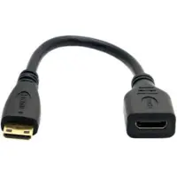 Coretek Mini HDMI verlengkabel - versie 1.4 (4K 30Hz) / zwart - 0,15 meter