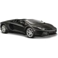 Bburago Modelauto Lamborghini Aventador matzwart 1:24 - speelgoed auto