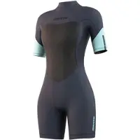 Mystic 3/2 Mm Dames Shorty Met Korte Mouwen En Rits Op De Rug