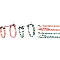 Flamingo Kattenharnas + Lijn Amira - Kattentuigje - Assorti 20-35cm 10mm