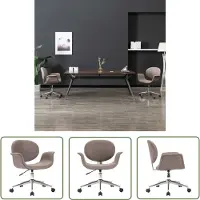The Living Store Living Store Eetkamerstoel, draaibaar, taupe kleur, met stoffen bekleding