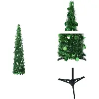 vidaXL Pop-up Kerstboom - Pop-up Kerstbomen - Kunstboom - Kunstbomen - Kunstkerstboom pop-up 150 cm PET groen