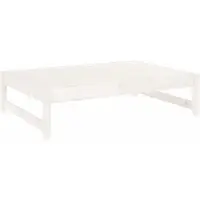 vidaXL Tuinvoetenbank 120x80 cm massief grenenhout wit
