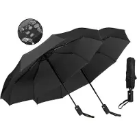 PD 2x - Automatische Mini Paraplu Opvouwbaar - Zwart - Mini Paraplu Handtas - Mini Paraplu Lichtgewicht - Miniparaplu