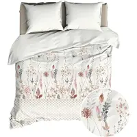 Satin d'or Dekbedovertrek Giselle Multi Taupe Satijn-240 x 200 / 220 cm | Lits-Jumeaux