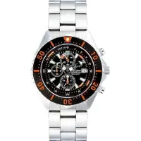 Chris Benz Unisex horloge CB-C300-O-MB Chronograaf, Lichtwijzer, Stopwatch, Dieptemeter, dato, maximale dieptegeheugen