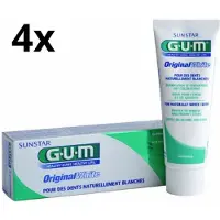 Gum Tandpasta Original White - 4 x 75 ml - Voordeelverpakking