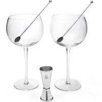 Leopold Vienna - Gin Tonic glazen + barmaatje + cocktaillepels - Giftset moederdag & vaderdag G&T
