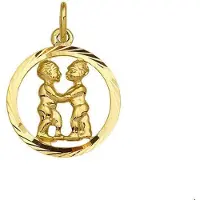 TFT Geelgouden Bedel sterrenbeeld tweeling gediamanteerd 4005679