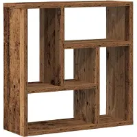 vidaXL Wandschap 45x16x45 cm bewerkt hout oud houtkleurig