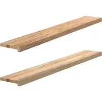 vidaXL Vensterbanken 2 st onbehandeld 140x20x2 cm massief eikenhout